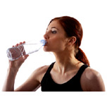 Woman drinking water